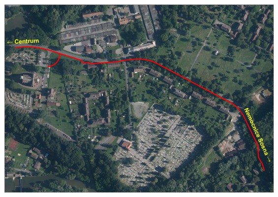 Úsek na mapě